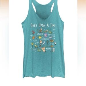 Disney Teal Princess Graphic Tank Top